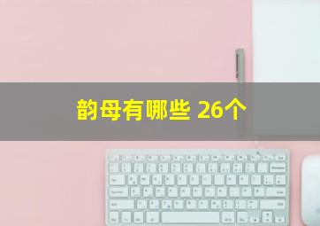 韵母有哪些 26个